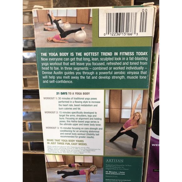 Vtg Denise‎ Austin 6 Minute Waist Trimmer: Weeks 1-6 VHS Lot Pilates Fat Burning - Picture 7 of 9